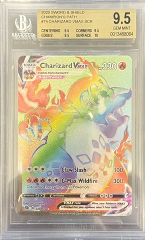 Charizard VMAX (Secret) - Beckett Graded 9.5 - 74/73 - Champions Path